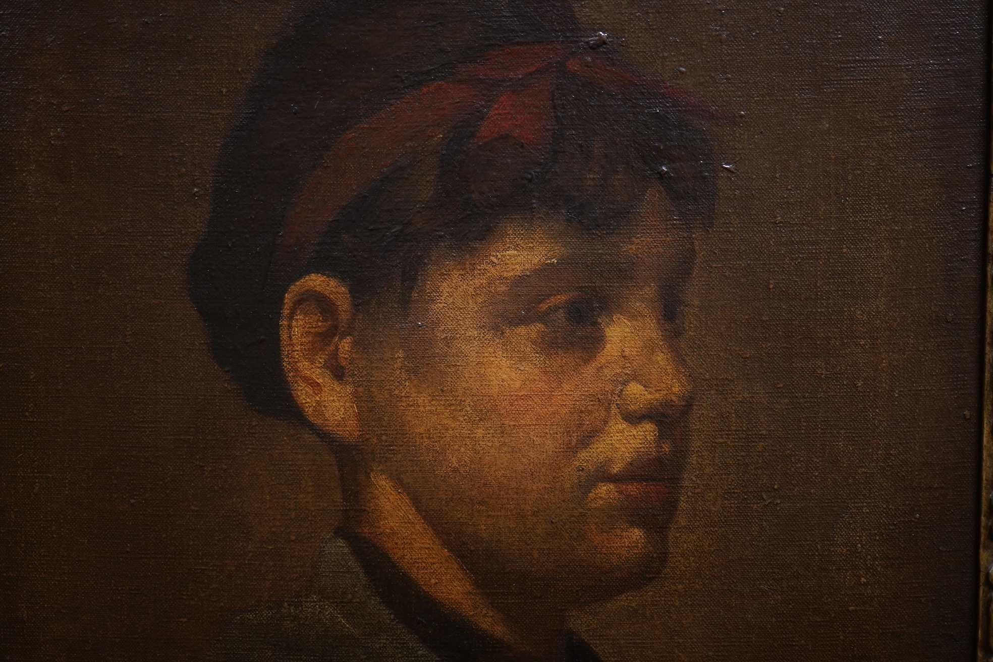 Dutch School, early 20th century, A profile portrait of a girl